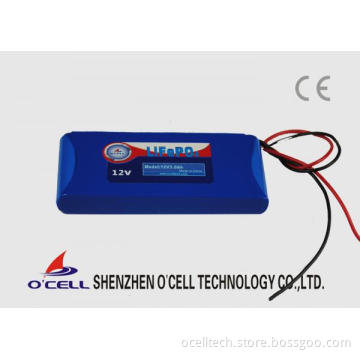 12V 3Ah 4S2P lithium ion Lifepo4 Battery Pack For Surveillance Cameras, Infrared Detectors